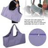 Large Yoga Mat Bag, Oversized Yoga Bag Lightweight Storage One Shoulder Bag Multi Functional Storage Pockets Canvas Travel Bag Yoga for Women Fits Mats (Purple) view 4