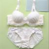 Kawaii Lolita Bras And Panty School Lingerie lovely girls underwear set lace thin section bra large size fall and winter (Color : Beige set, Size : 85B) view 2