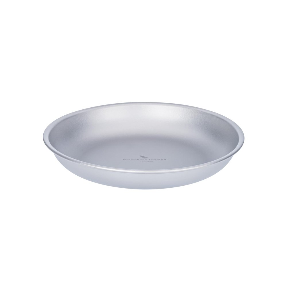 Boundless Voyage Titanium Camping Plate Dishes Saucer Lightweight Round Dinnerware Set Stackable Serving Plates Pasta Plates Travel Outdoor Home Kitchen Tableware Set Ti1117T