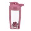 1pc Shaker Cup Fitness Sports Bottle Portable Large Capacity Plastic Protein Powder Shake Mixer (Pink, 650Ml)