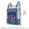 F.N.JACK Tactical Vest Paisley - Adjust Straps and Belt with 2 Pockets Outerwear Vests (One Size, Blue an White) view 2