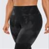 CRZ YOGA Womens Butterluxe High Waisted Yoga Leggings 28" - Double Seamed Buttery Soft Comfy Athletic Gym Workout Pants Black Tie Dye Flowers X-Small view 3
