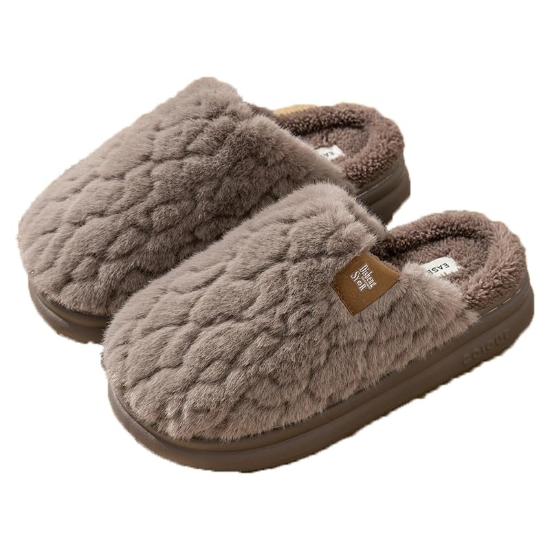 Fixizy Thick-soled cotton slippers autumn and winter home indoor plush cotton slippers