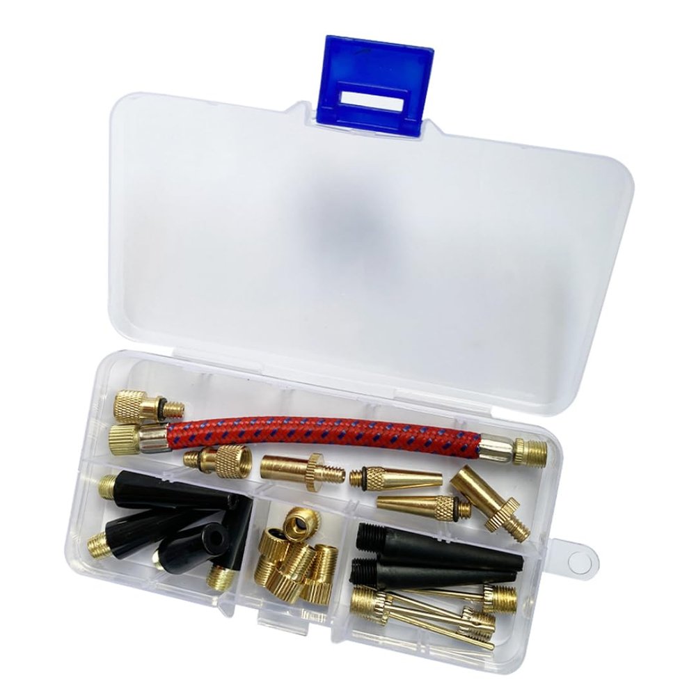 ZHOUBINGBING Bike Valve Converter Set Bicycle Air Pump Adapter Valve Extension Pipe for Bike Tyres 21PCS Floor Pumps
