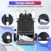 Arcoyard Extra Large Lacrosse Backpack with 2 Stick Holders, Professional Lacrosse Bag with Ventilated Cleats Compartment and Insulated Pocket, for All Lacrosse or Field Hockey Gear, Black view 3