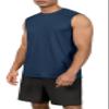 ODODOS Men's Quick Dry Athletic Tank Tops UPF 50+ Sun Protection SPF Workout Sleeveless Muscle Shirts, Navy, XX-Large view 1