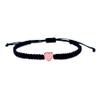 2Pcs/Set Colorful Heart Beaded Matching Bracelets Sweet Heart Braided Adjustable Bracelets Couple Friendships Long Distance Bracelets for Lover Best Friends-Pink+Black view 2
