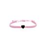 2Pcs/Set Colorful Heart Beaded Matching Bracelets Sweet Heart Braided Adjustable Bracelets Couple Friendships Long Distance Bracelets for Lover Best Friends-Pink+Black view 3