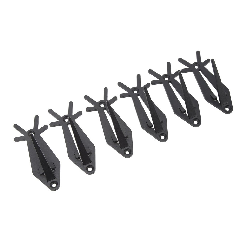 HOHXFYP 6Pcs European Mount Skull Hanger, Iron Antler Shape Deer Skull Wall Mount Hanger, Trophy Mount Skull Hooker Bone Bracket for Hanging and Mounting Bear, Pronghorn,Smaller Skulls