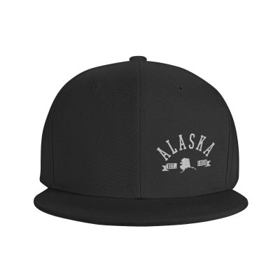 Alaska Est. 1959 State Map Souvenir Gift Men Trucker Hat Summer Adjustable Sun Cowboy Golf Baseball Cap Black