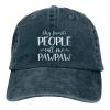 My Favorite People Call Me Paw Paw Men Baseball Cap Adults Dad Sun Vintage Trucker Hat Navy view 3