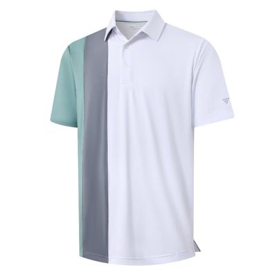 M MAELREG Mens Polo Shirts Short Sleeve Dry Fit Casual Collared Moisture Wicking Collared Golf Polo Shirts for Men White