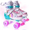 Fotoumgl Roller Skates for Kids Girls Boys, 4 Size Adjustable Rainbow Toddler Rollerskates with 8 Full Light up Wheels, Safe and Fun for Children Beginners, Outdoor Indoor Sports view 1