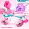 Fotoumgl Roller Skates for Kids Girls Boys, 4 Size Adjustable Rainbow Toddler Rollerskates with 8 Full Light up Wheels, Safe and Fun for Children Beginners, Outdoor Indoor Sports view 4