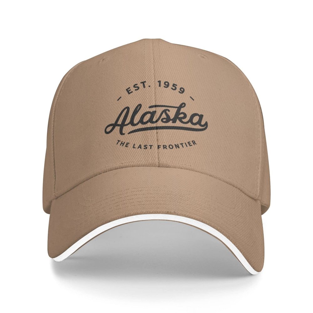 Classic Vintage Retro Alaska Est 1959 Warm Men Baseball Cap Adjustable Dad Sun Summer Golf Trucker Hat Natural