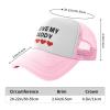 Heart I Love My Daddy Kids Sun Trucker Hat Toddler Summer Mesh Back Adjustable Snapback Baseball Cap view 2
