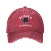 Alaska Est 1959 Patriotic Flag Men Baseball Cap Women Vintage Washed Sun Summer Trucker Hat Red view 2