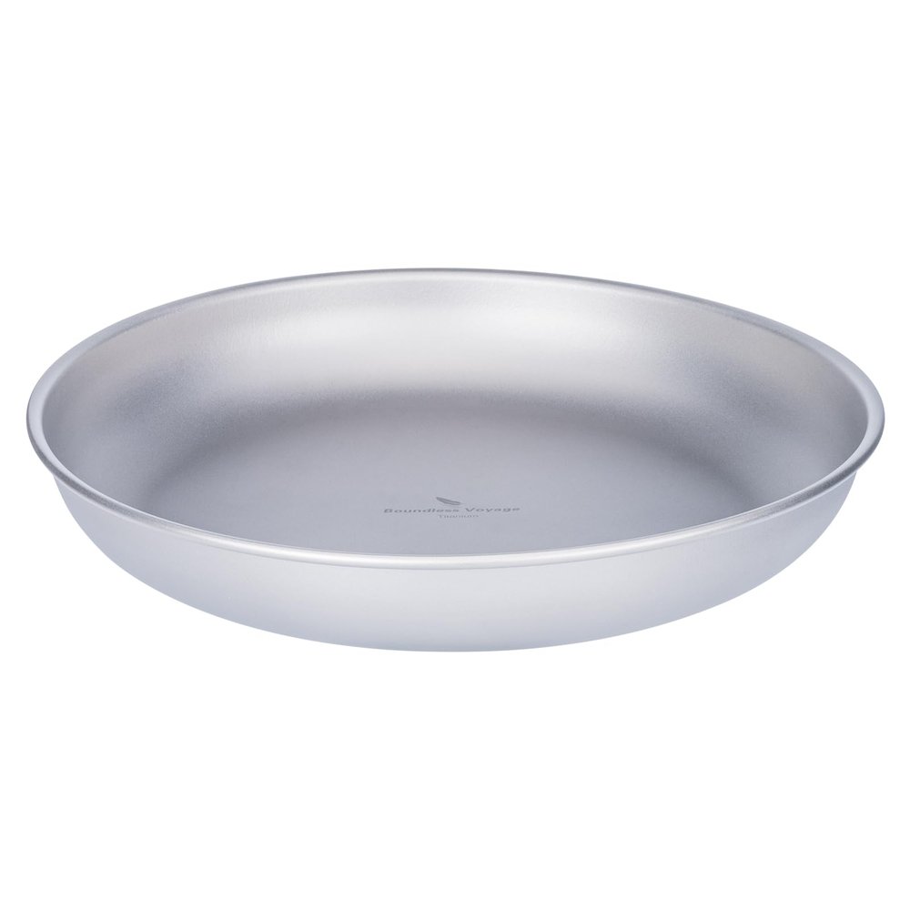 Boundless Voyage Titanium Camping Plate Dishes Saucer Lightweight Round Dinnerware Set Stackable Serving Plates Pasta Plates Travel Outdoor Home Kitchen Tableware Set Ti1120T