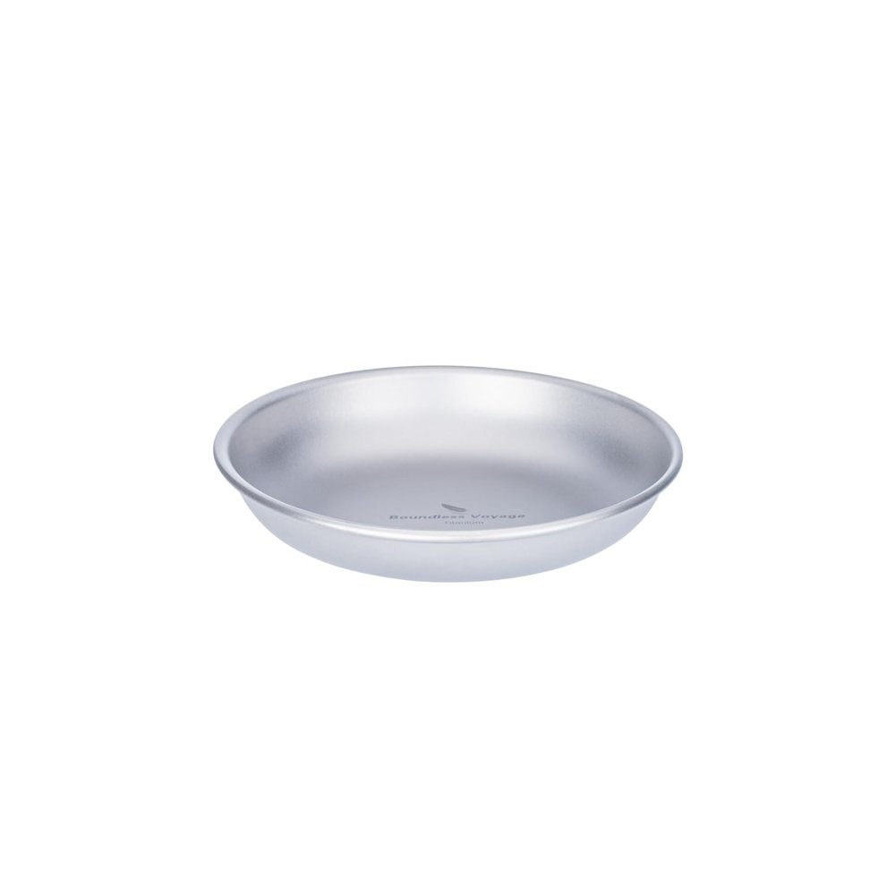 Boundless Voyage Titanium Camping Plate Dishes Saucer Lightweight Round Dinnerware Set Stackable Serving Plates Pasta Plates Travel Outdoor Home Kitchen Tableware Set Ti1115T