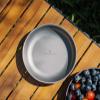 Boundless Voyage Titanium Camping Plate Dishes Saucer Lightweight Round Dinnerware Set Stackable Serving Plates Pasta Plates Travel Outdoor Home Kitchen Tableware Set Ti1115T view 4