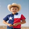 COSLAND Boys Texas Shirt Kids Cowboy Polo, Texas Flag, Small view 2