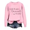 MOGUI Excuse Me While I Travel The World Sweatshirt Women Excuse Me While I Travel The World Sweatshirt Casual Vintage Tshirts Funny Crewneck Pullover, Medium, Sakura view 1