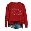 MOGUI Excuse Me While I Travel The World Sweatshirt Plus Size Excuse Me While I Travel The World Sweatshirt Women Carmine