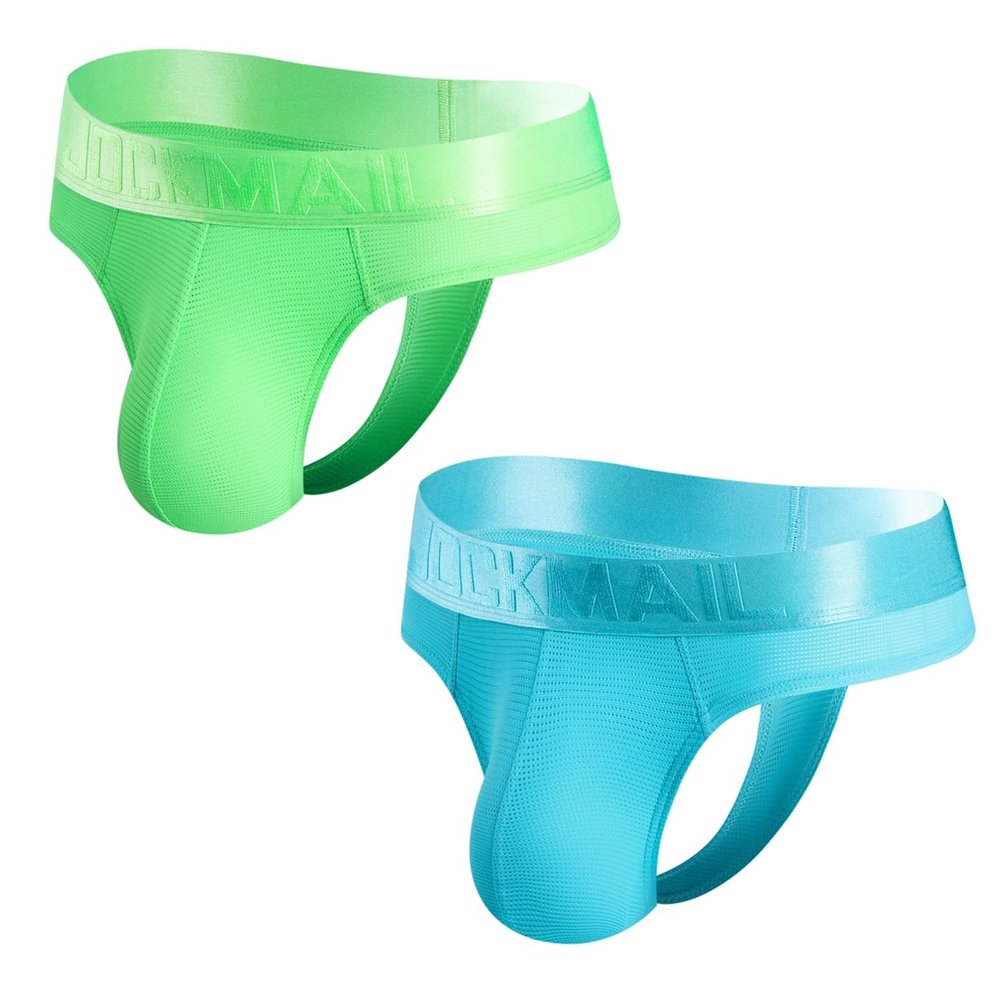 JOCKMAIL 2PCS/Pack Mens Thongs Sexy Men Thongs Underwear G-String Thongs for Men