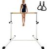 XDEMODA The Latest Model Gymnastics Bar for Kids Ages 3-15 for Home, Anti-Slip, Easy to Assemble, 35 to 55 Adjustable Height Gymnastic Horizontal Bars Equipment (Gym bar, White) view 1