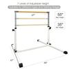XDEMODA The Latest Model Gymnastics Bar for Kids Ages 3-15 for Home, Anti-Slip, Easy to Assemble, 35 to 55 Adjustable Height Gymnastic Horizontal Bars Equipment (Gym bar, White) view 4