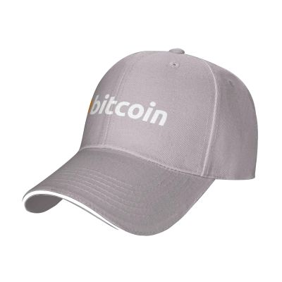 ARESU Bitcoin Logo Baseball Cap Men's Caps Unisex Trucker Hat Adjustable Golf Hats Gray