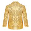Xnihocha Kids Boys Sequin Jacket Suit Blazer Prom Tuxedo Wedding Dinner Party Tuxedo Gold 14 Years view 4