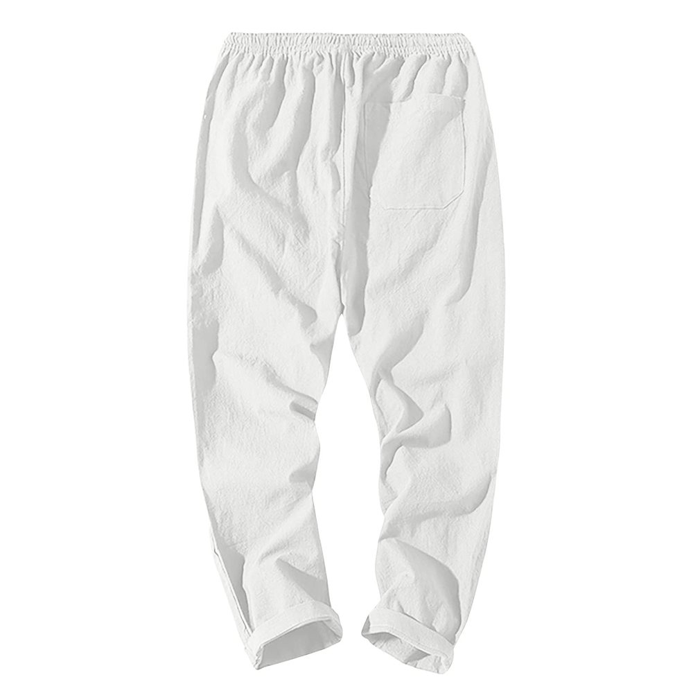 Mens Sweatpants, Joggers with Deep Pockets in Loose-Fit Style Jogger Pants Sweater Men Wild Cargo Pants Fit Flared Track Pants Gray Black Camo Pants Tactical Sweatpants (XL, White)