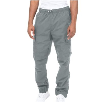 Fleece Sweatpants Men, Men's Cargo Pants with Pockets Joggers for Men Athletic Pants Workout, Jogging, Running Mens Pants Kaki Black Pants Relaxed Fit Basic Pants (XXL, Gray)