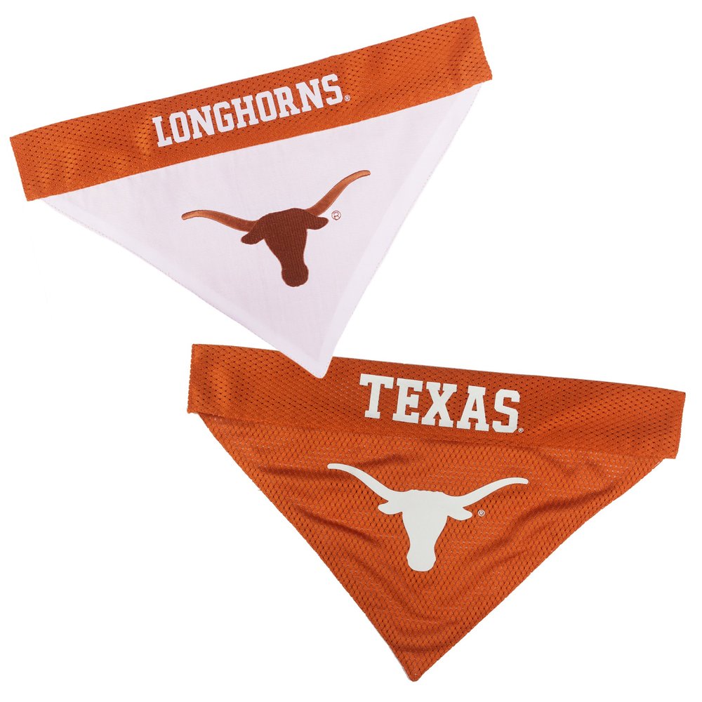 Pets First Collegiate Pet Accessories, Reversible Bandana, Texas Longhorns Size XX-Large