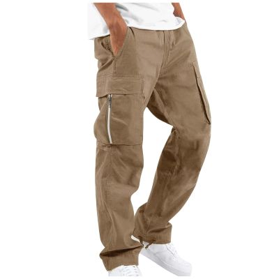 Men's Pants, Joggers Workout for Gym Running and Bodybuilding Athletic Bottom Sweatpants with Deep Pockets Camo Pants Black Cargo Taticaldraw Pants Shirt Men Work Pants (XXL, Khaki)