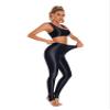 YiZYiF Women 2 Piece Workout Sets Butt Lifting Legging with Sports Bra Crop Top Jogging Yoga Outfits Glossy Black A X-Large view 3