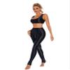 YiZYiF Women 2 Piece Workout Sets Butt Lifting Legging with Sports Bra Crop Top Jogging Yoga Outfits Glossy Black A X-Large view 4