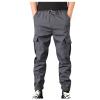 Mens Joggers, Men's Sweatpants with Pockets Tapered Joggers for Men Athletic Pants Workout, Jogging, Running Gym Pants Gothic Black Jeans Cargo Pants Tactical Pants (L, Gray) view 1