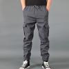 Mens Joggers, Men's Sweatpants with Pockets Tapered Joggers for Men Athletic Pants Workout, Jogging, Running Gym Pants Gothic Black Jeans Cargo Pants Tactical Pants (L, Gray) view 3