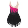 Agoky Girls Shiny Rhinestones Figure Skating Dress Ballet Lyrical Dance Costume Gymnastics Leotard Tutu Skirt Hot Pink 16 Years view 3