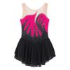 Agoky Girls Shiny Rhinestones Figure Skating Dress Ballet Lyrical Dance Costume Gymnastics Leotard Tutu Skirt Hot Pink 16 Years view 4