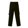 Mens Pants, Men's Cargo Loose Fit Pants Joggers for Men with Pockets, Open Bottom Drawstring Sweat Pants Adult Black Work Pants Baggy Epaulet Pants Tactical Pants (M, Army Green) view 3