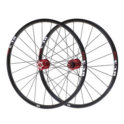 LSRRYD 26'' 27.5'' 29" Mountain Bike Wheelset Carbon Fiber Hub Mountain Bike Wheel Set Quick Release Disc Brake 24H Flat Spokes Bicycle Rims 9 10 11 Speed Cassette (Color : Red, Size : 29inch)
