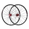 LSRRYD 26'' 27.5'' 29" Mountain Bike Wheelset Carbon Fiber Hub Mountain Bike Wheel Set Quick Release Disc Brake 24H Flat Spokes Bicycle Rims 9 10 11 Speed Cassette (Color : Red, Size : 29inch) view 1
