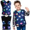 Janmercy Kids Compression Vest Ages 2 to 9 Soft Adjustable Breathable Neoprene Comfort Vest for Boys Girls School Home Daily(Outer Space,Medium) view 1