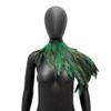 ihreesy Feather Shawl for Women,Feather Cape Shawl Natural Feather Neck Collar Feather Shrug Cape Shawl Halloween Costume Decoration,Green view 1