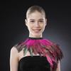 ihreesy Feather Shawl for Women,Feather Cape Shawl Natural Feather Neck Collar Feather Shrug Cape Shawl Halloween Costume Decoration,Green view 4