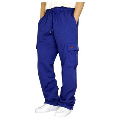 Mens Joggers with Pockets, Men's Elastic Bottom Sweatpants Relaxed Fit, Moisture Wicking, Breathable Joggers MenS Sweatpants Grey Open Men Cargo Pants for Work Pants (XL, Blue)