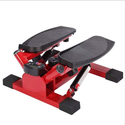 Stepper,- Red Fitness Stair Mini Fitness Cardio Exercise Trainer, Adjustable Height Machine with Twisting Action